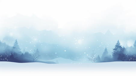 潮国创意蓝色冰天雪地唯美背景3冬天冬季大雪卡通雪景