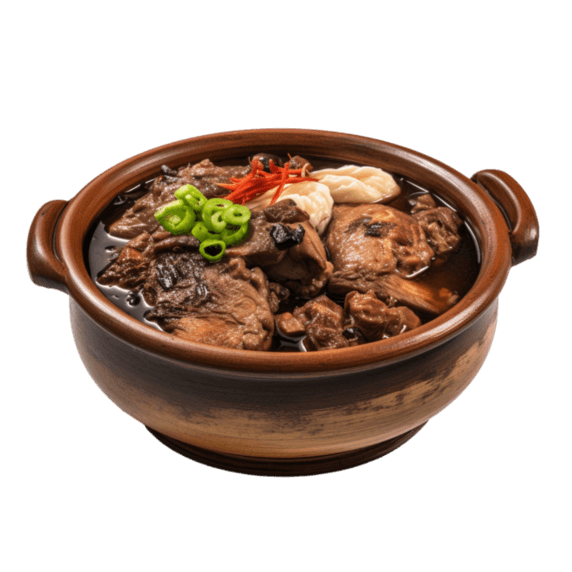 创意写实砂锅炖汤元素中式餐饮高汤美食摄影免抠