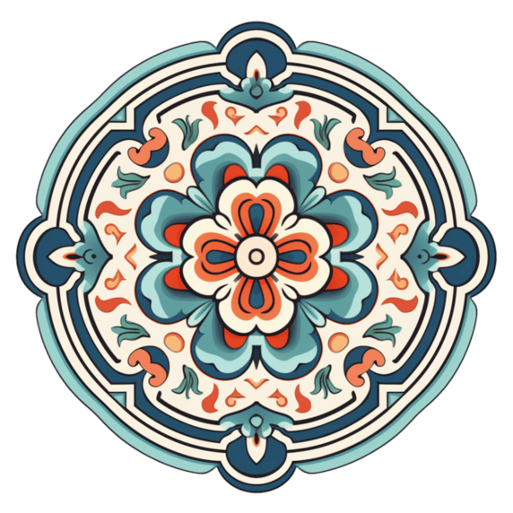 潮国创意中国风国潮敦煌底纹花纹古典几何元素立体免扣图案