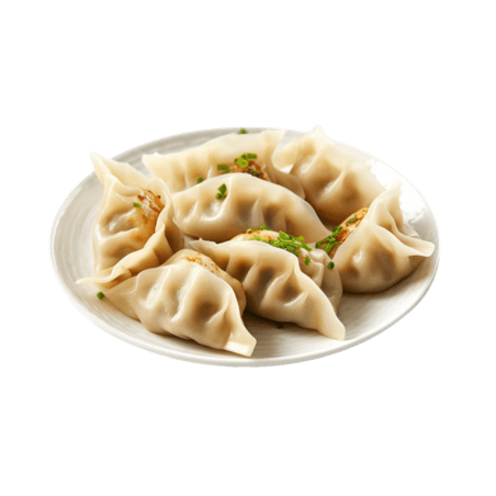 潮国创意饺子食物特色元素立体免扣图案