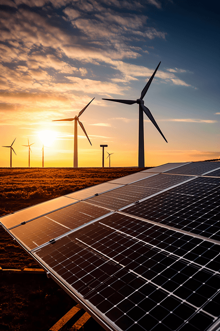 潮国创意太阳能新能源发电电力装备光伏板电池板1