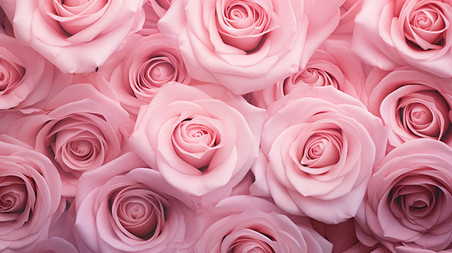 创意粉色玫瑰情人节花朵平花瓣平铺素材