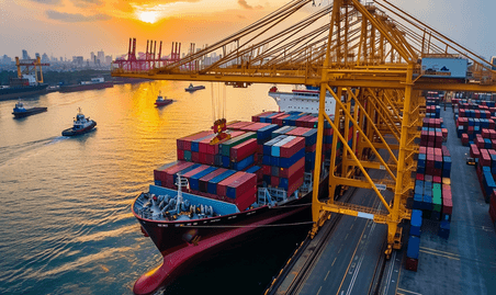 创意海运航运货运物流运输集装箱工业运输