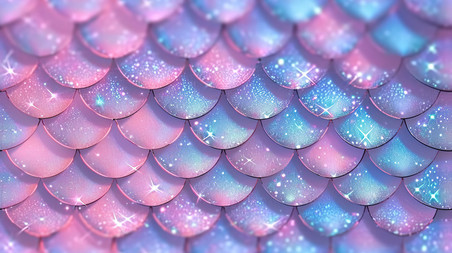 创意全息闪光闪亮的鳞片素材鱼鳞彩色粉蓝色纹理底纹
