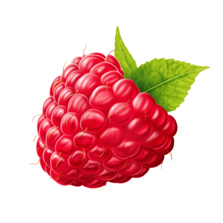 创意树莓果实水果浆果元素图案