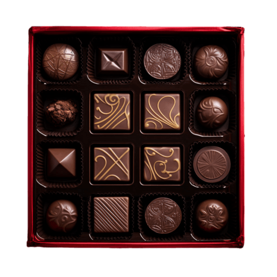 创意ai情人节甜点巧克力礼盒元素免抠图案