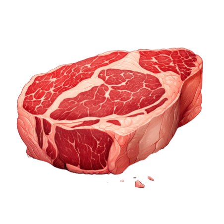 创意几何新鲜生鲜肉类牛排元素免抠图案