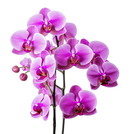 创意春天植物花卉紫色蝴蝶兰元素立体免扣图案