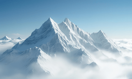 创意壮阔美丽的雪山高山摄影
