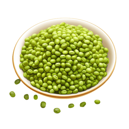 创意简单蔬菜农作物绿色青豆元素免抠图案