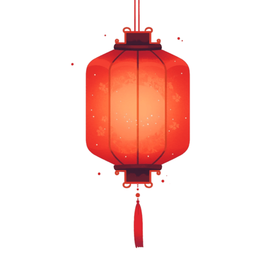 创意春节红色喜庆装饰元素灯笼