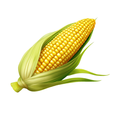 创意简单黄色水果蔬菜植物农作物玉米元素免抠图案
