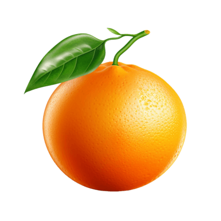 创意艺术新鲜橙子果实水果橘子元素免抠图案