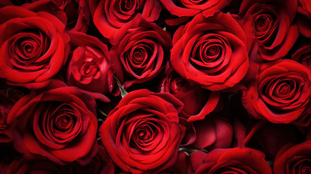 情人节浪漫花瓣红玫瑰花瓣平铺图背景