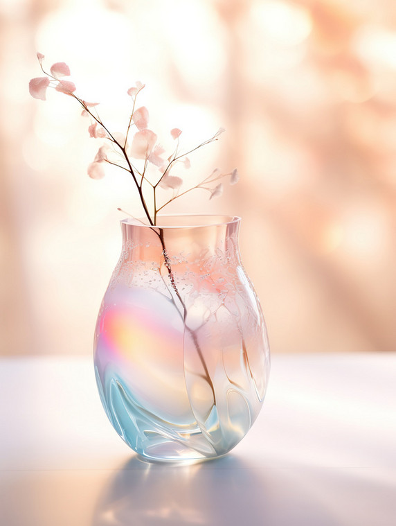 创意手工吹制玻璃花瓶浪漫唯美清新