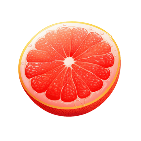 创意果实水果西柚新鲜橙子元素免抠图案