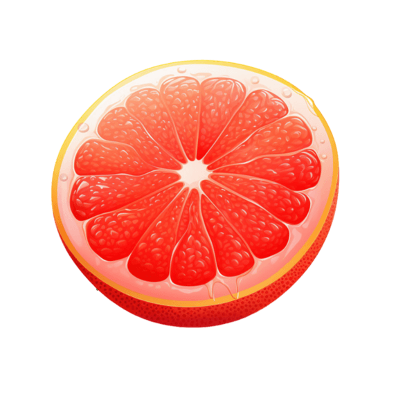 创意果实水果西柚新鲜橙子元素免抠图案