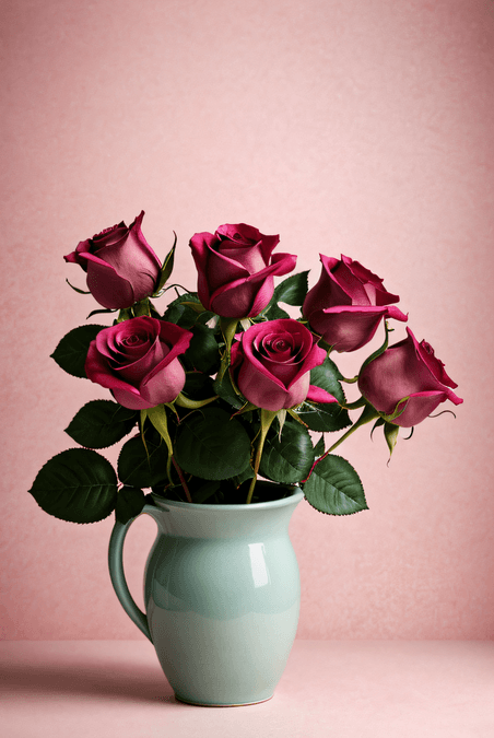 创意情人节玫瑰花插花艺术花瓶花卉摄影图植物2