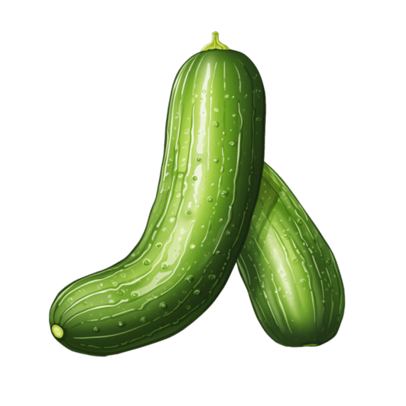 创意纹理新鲜蔬菜元素黄瓜农作物免抠图案