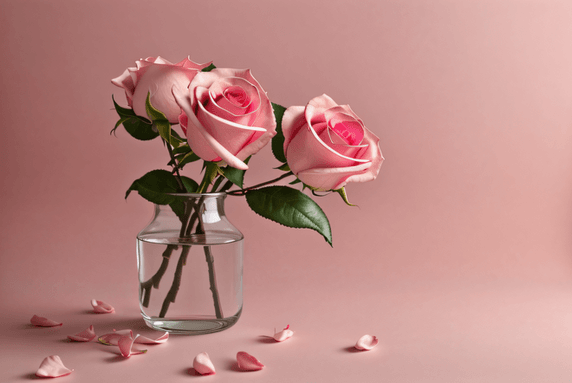 创意浪漫粉色情人节文艺插花艺术植物玫瑰花摄影照片4