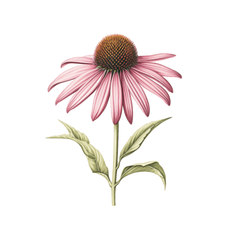 创意春天雏菊植物造型粉色花朵元素免抠图案
