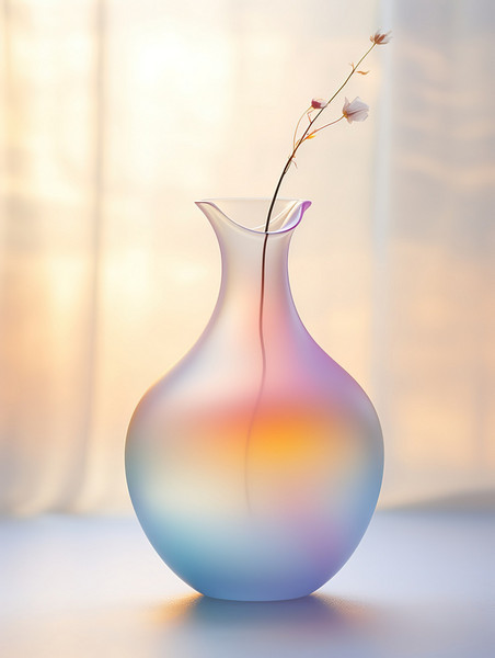 创意手工吹制玻璃花瓶设计浪漫梦幻插花艺术
