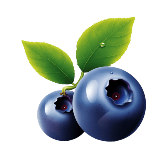 创意写实新鲜蓝莓元素免抠图案农作物水果