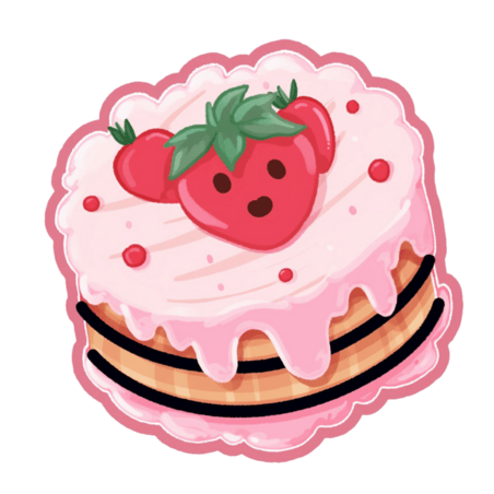 创意情人节甜点草莓蛋糕元素免抠图案