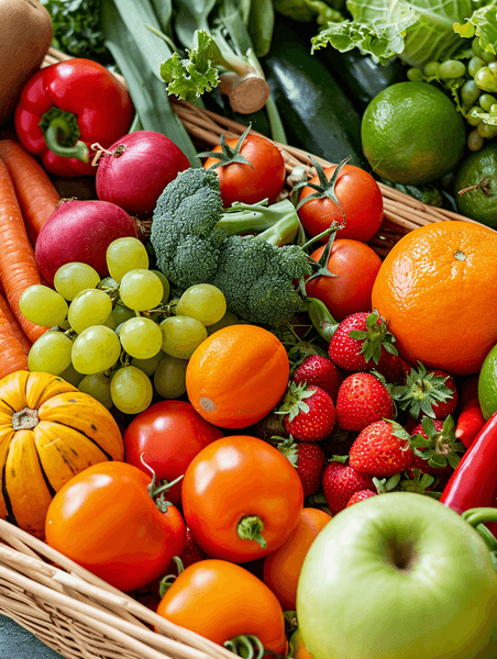 创意生鲜超市货物新鲜水果和蔬菜植物