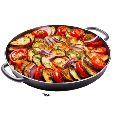 创意纹理干锅茄子元素餐饮美食普罗旺斯炖菜