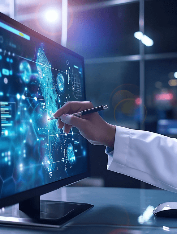 创意医学医生工作与现代计算机结合医疗商务办公研究科技