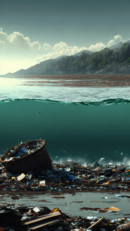 创意被污染的大海核污染海洋污染环境污染9