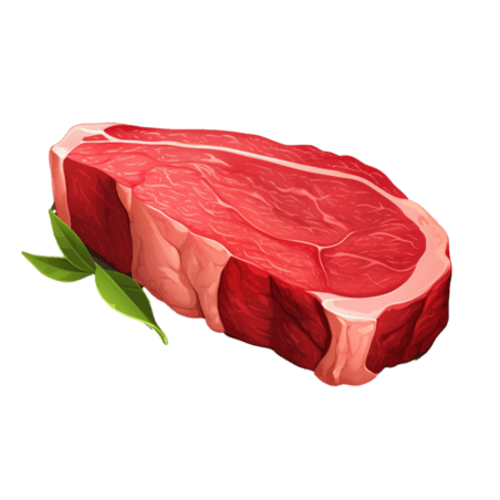 创意真实新鲜肉排生鲜肉类元素免抠图案