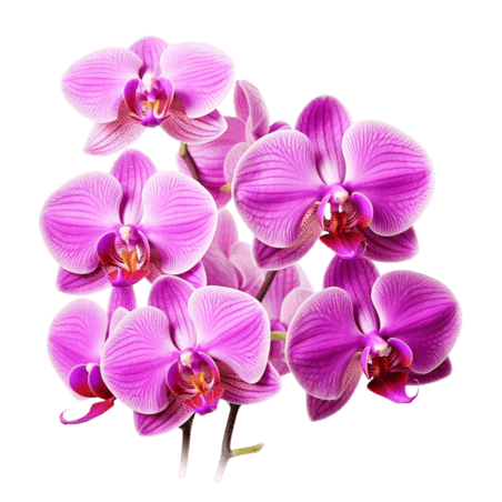 创意装饰春天植物花卉紫色蝴蝶兰元素立体免扣图案