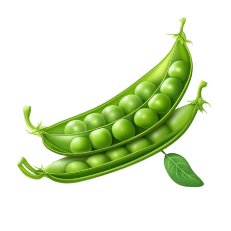 创意建模新鲜豌豆蔬菜农作物豆类元素免抠图案