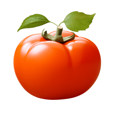 创意造型柿子西红柿番茄植物蔬菜水果元素免抠图案