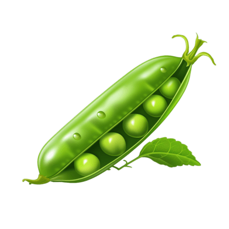 创意艺术新鲜豌豆蔬菜农作物元素免抠图案