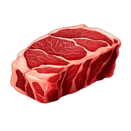 创意真实新鲜牛排生鲜肉类元素免抠图案