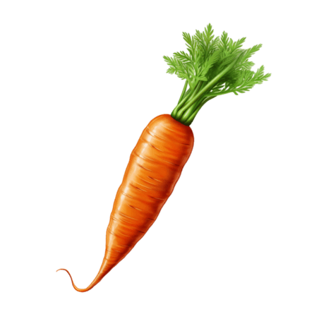 蔬菜农作物创意写实新鲜胡萝卜元素免抠图案