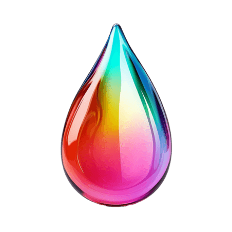 创意ai彩虹水滴酸性彩色元素免抠图案