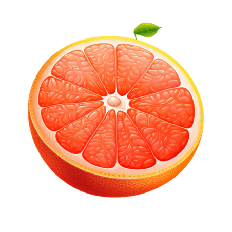 创意矢量果实水果西柚新鲜橙子元素免抠图案