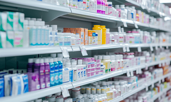 创意药店货架药品展示药店药物药品货架