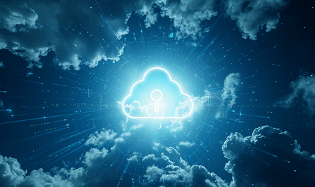 创意云技术锁安全保护概念商务科技云端数据信息