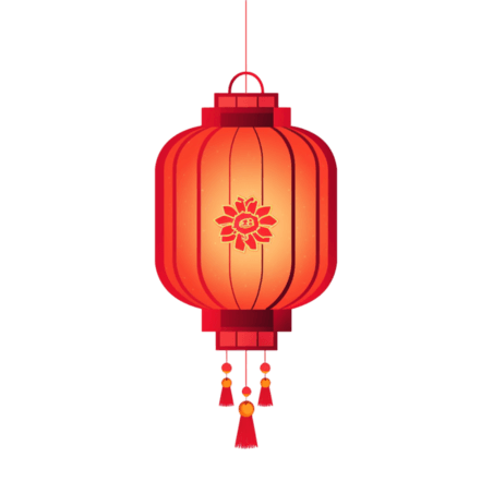 创意春节喜庆装饰元素红色灯笼
