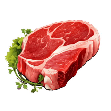 创意质感新鲜牛排元素免抠图案生鲜肉类