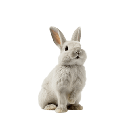 创意动物摄影艺术可爱兔子元素免抠图案