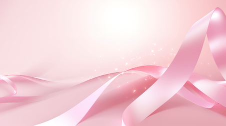 情人节妇女节浪漫粉色缎带浅粉色背景