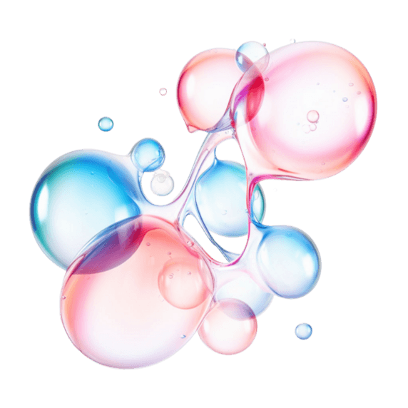 创意图形彩色水泡元素免抠图案气泡