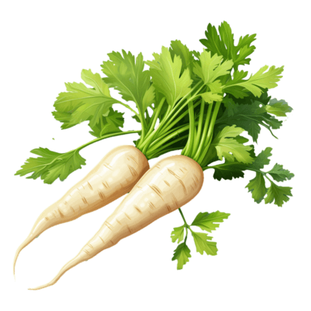 蔬菜农作物饱满白萝卜元素免抠图案