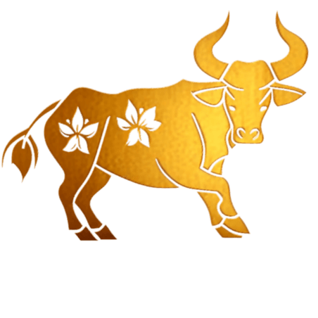 创意金箔款十二生肖元素牛金色纹理动物